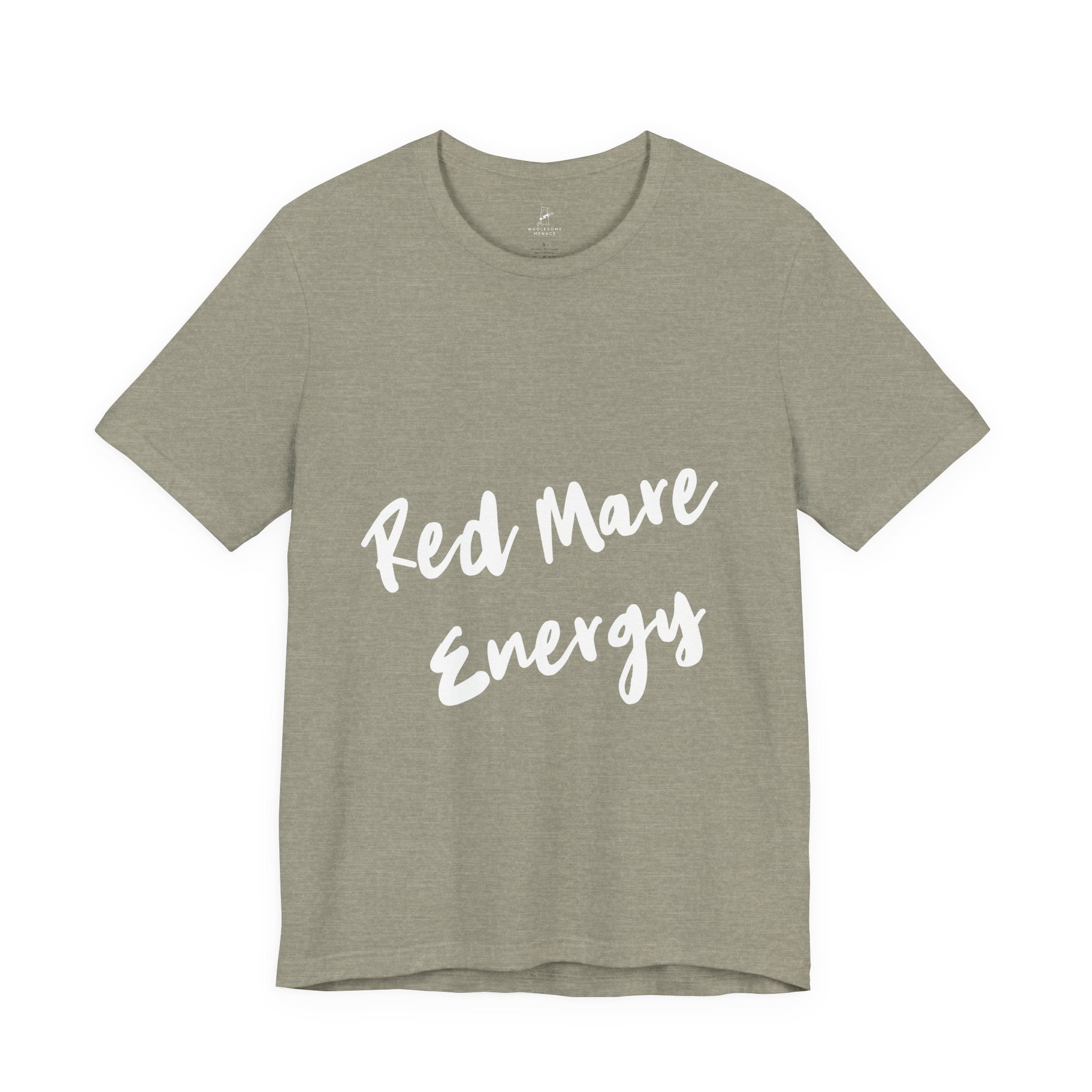 Fiery Red Mare Graphic Tee | Horse-Themed Script T-shirt