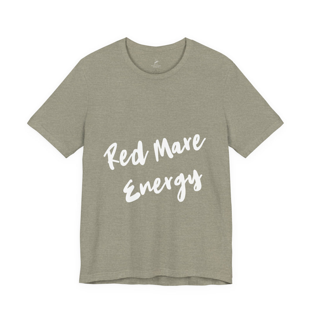 Fiery Red Mare Graphic Tee | Horse-Themed Script T-shirt
