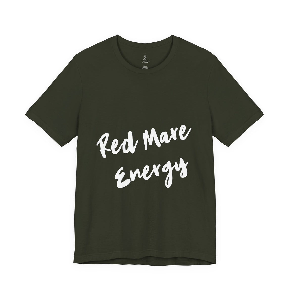 Fiery Red Mare Graphic Tee | Horse-Themed Script T-shirt