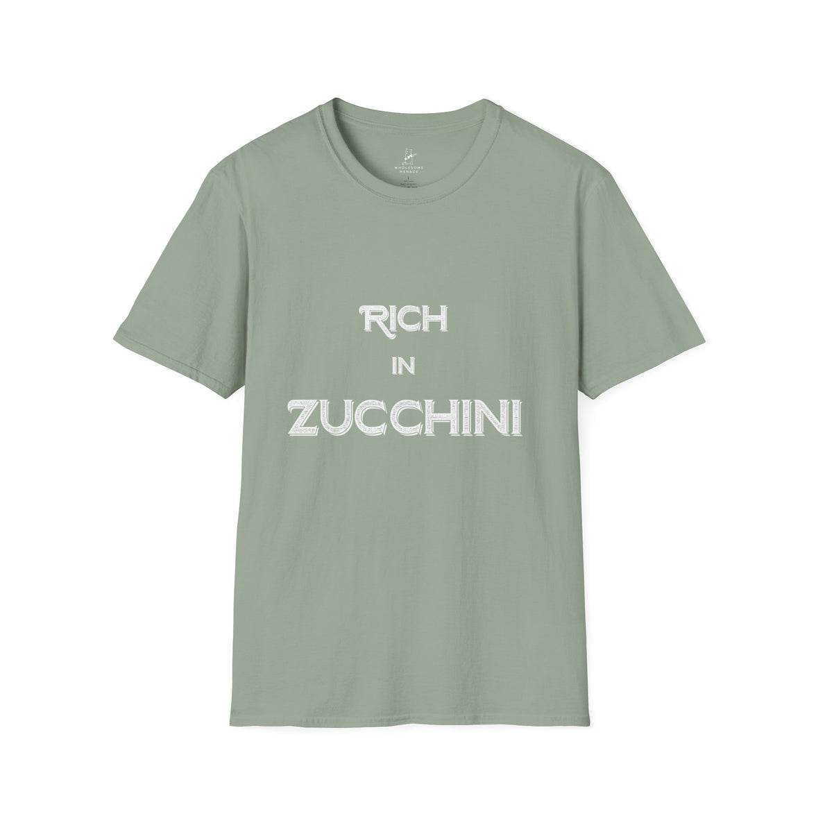 T-Shirt — "Rich in Zucchini" Funny Gardening Tee for Veggie Lovers