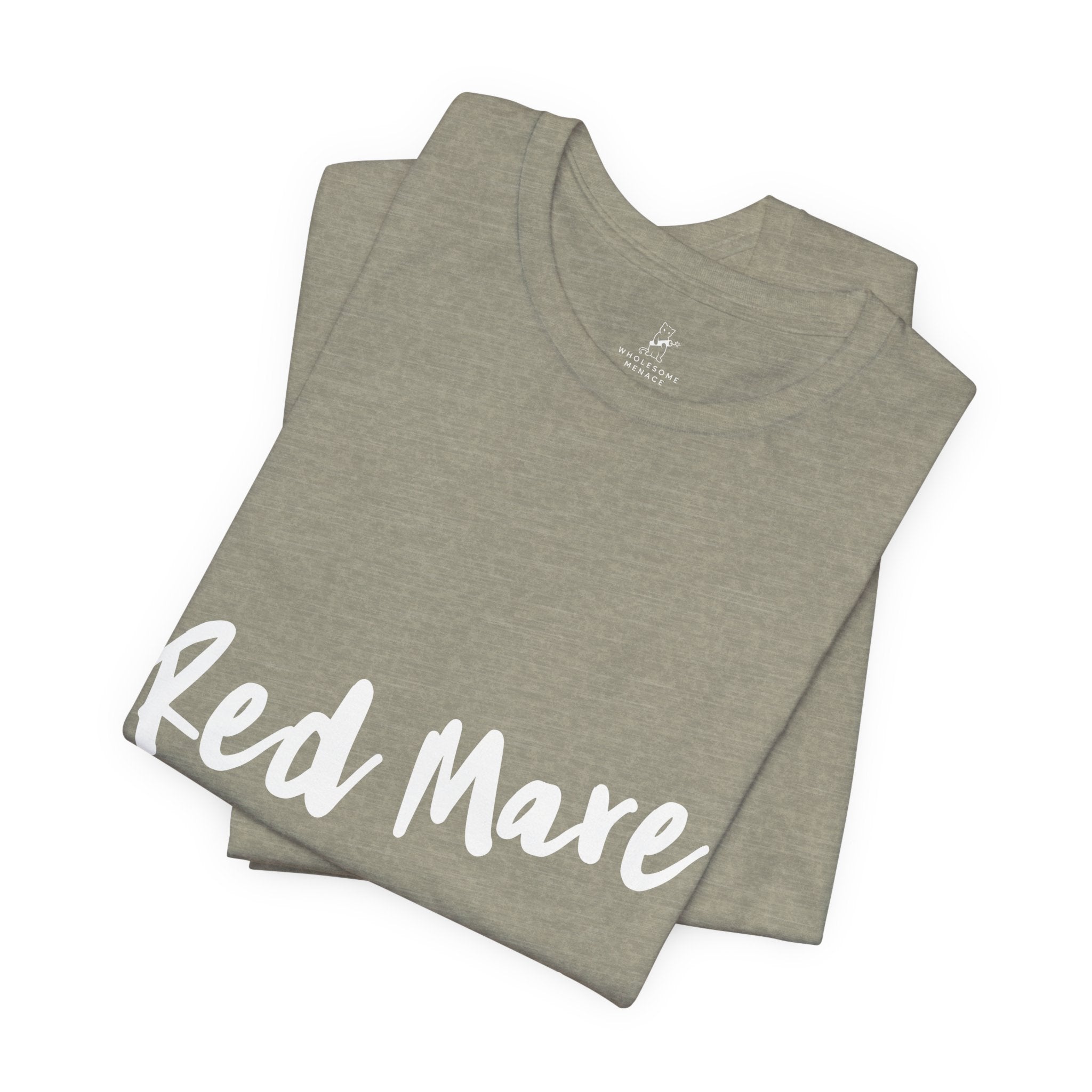 Fiery Red Mare Graphic Tee | Horse-Themed Script T-shirt