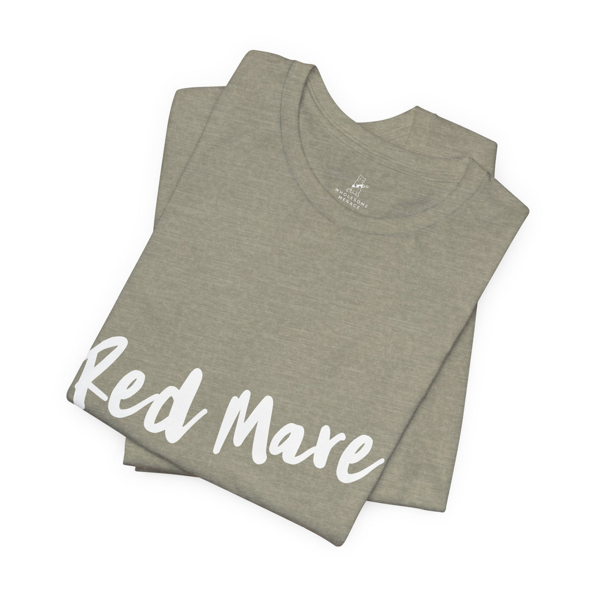 Fiery Red Mare Graphic Tee | Horse-Themed Script T-shirt