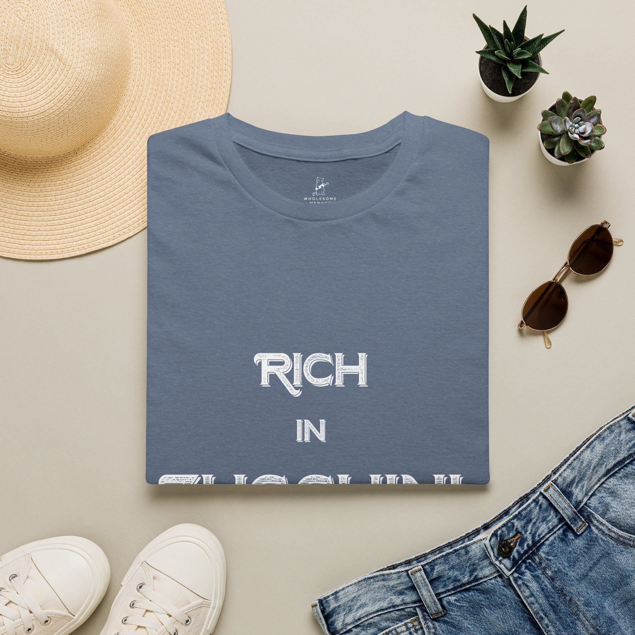 T-Shirt — "Rich in Zucchini" Funny Gardening Tee for Veggie Lovers