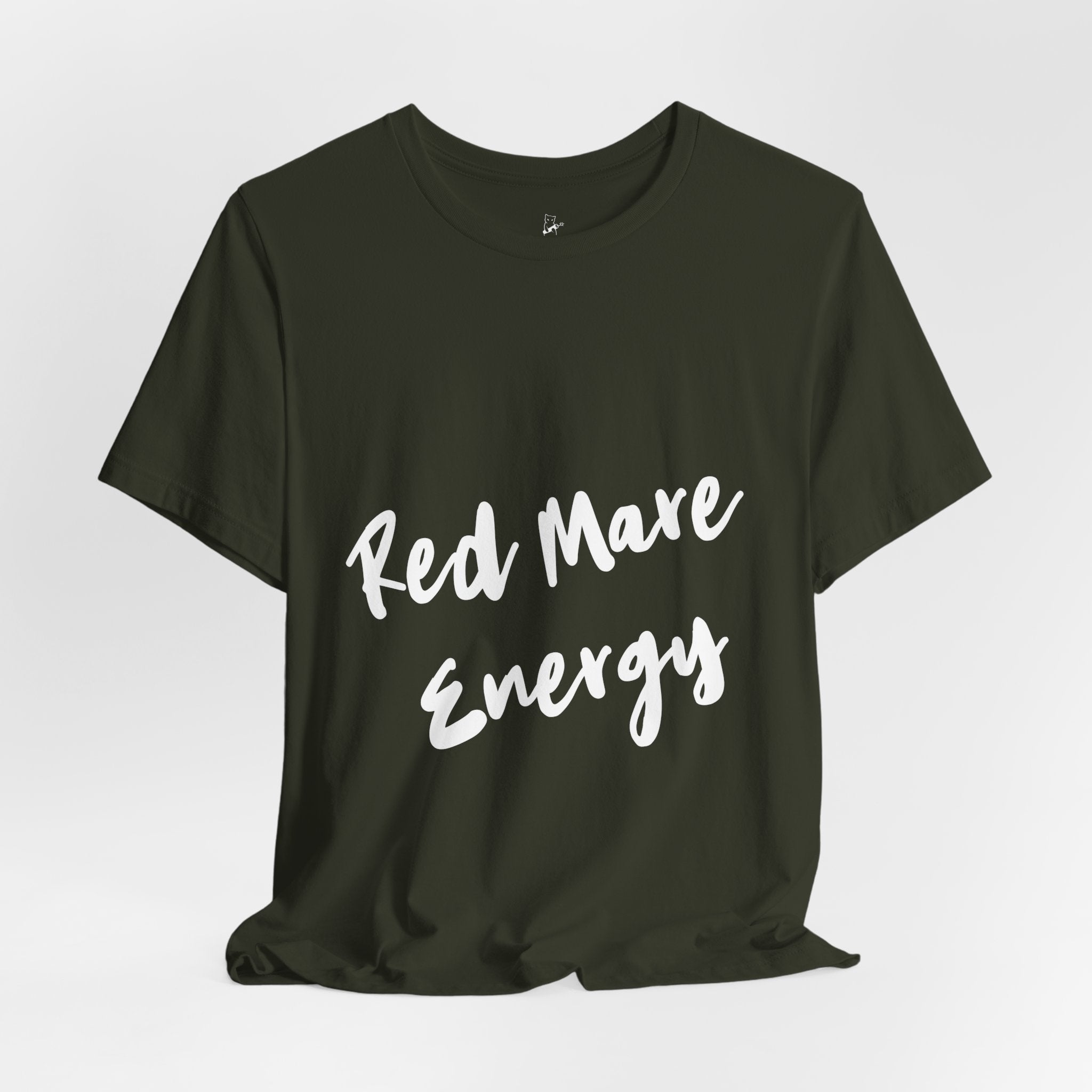 Fiery Red Mare Graphic Tee | Horse-Themed Script T-shirt
