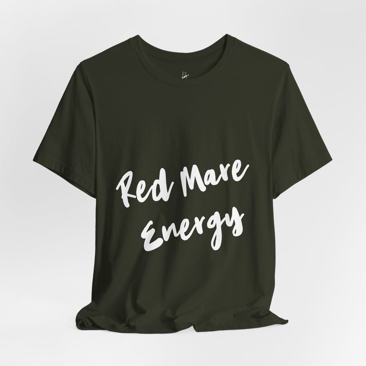 Fiery Red Mare Graphic Tee | Horse-Themed Script T-shirt