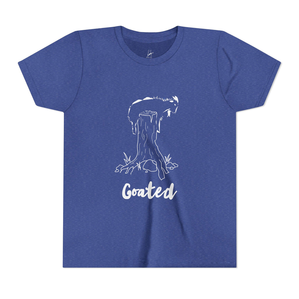 Goated Youth Tee — Kid’s 'Goat on a Stump' Silhouette Graphic T-Shirt