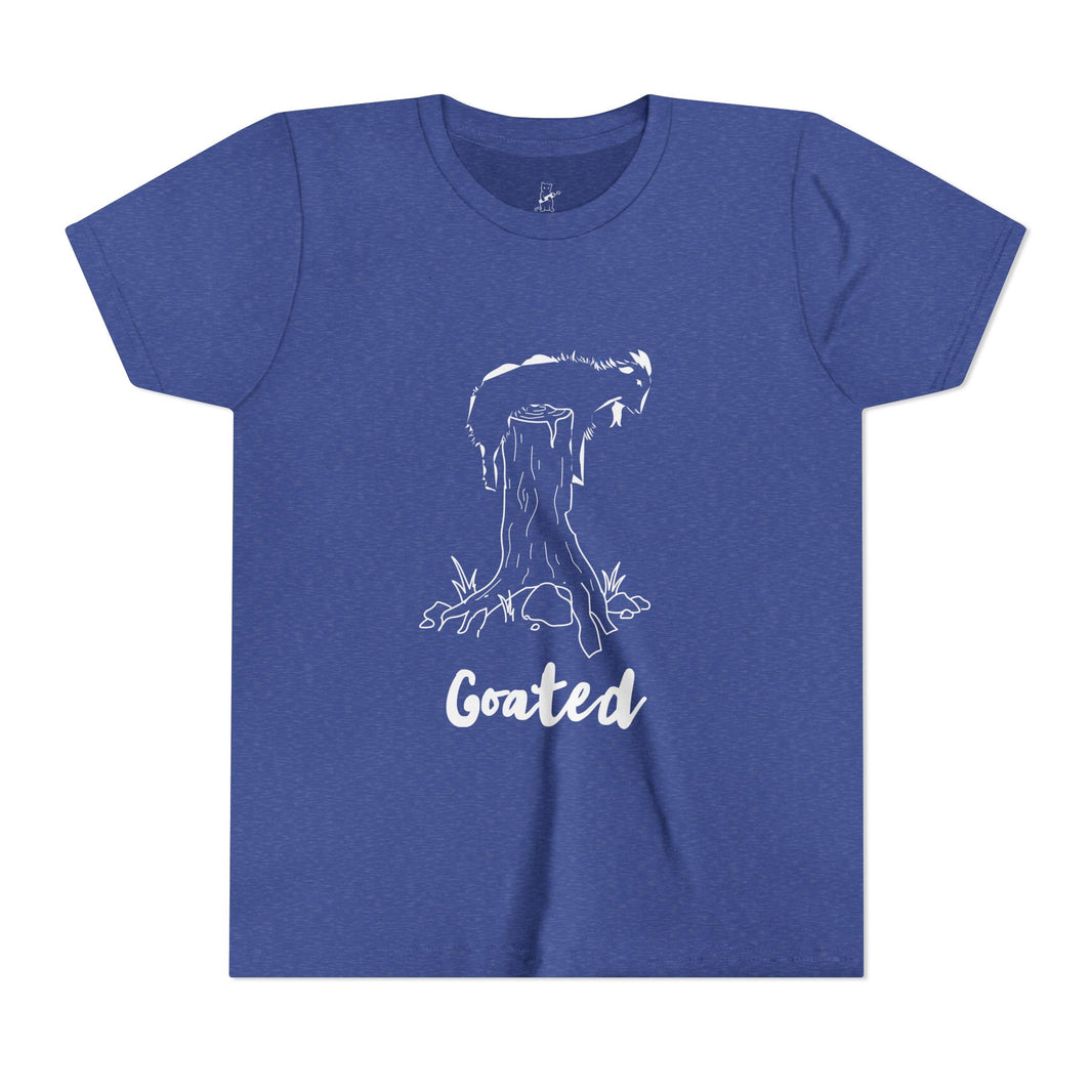 Goated Youth Tee — Kid’s 'Goat on a Stump' Silhouette Graphic T-Shirt