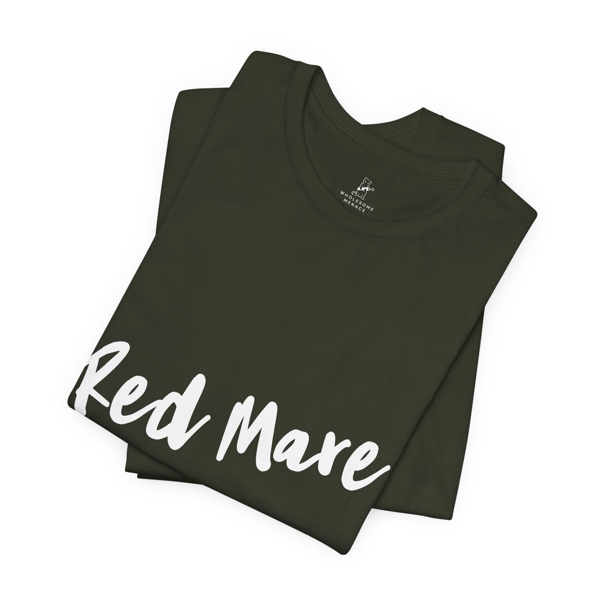 Fiery Red Mare Graphic Tee | Horse-Themed Script T-shirt