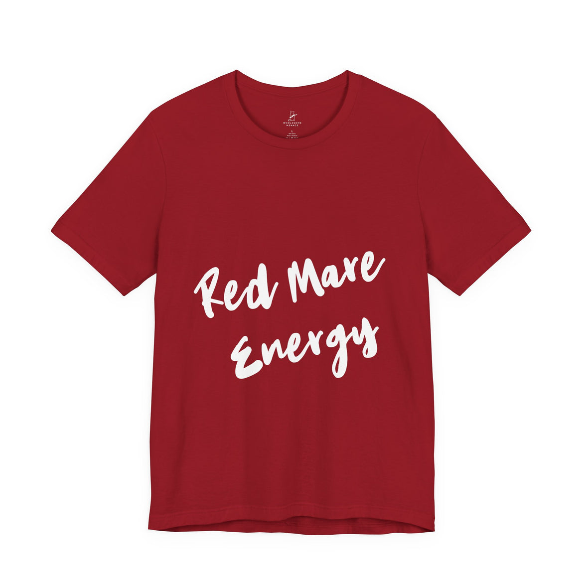 Fiery Red Mare Graphic Tee | Horse-Themed Script T-shirt