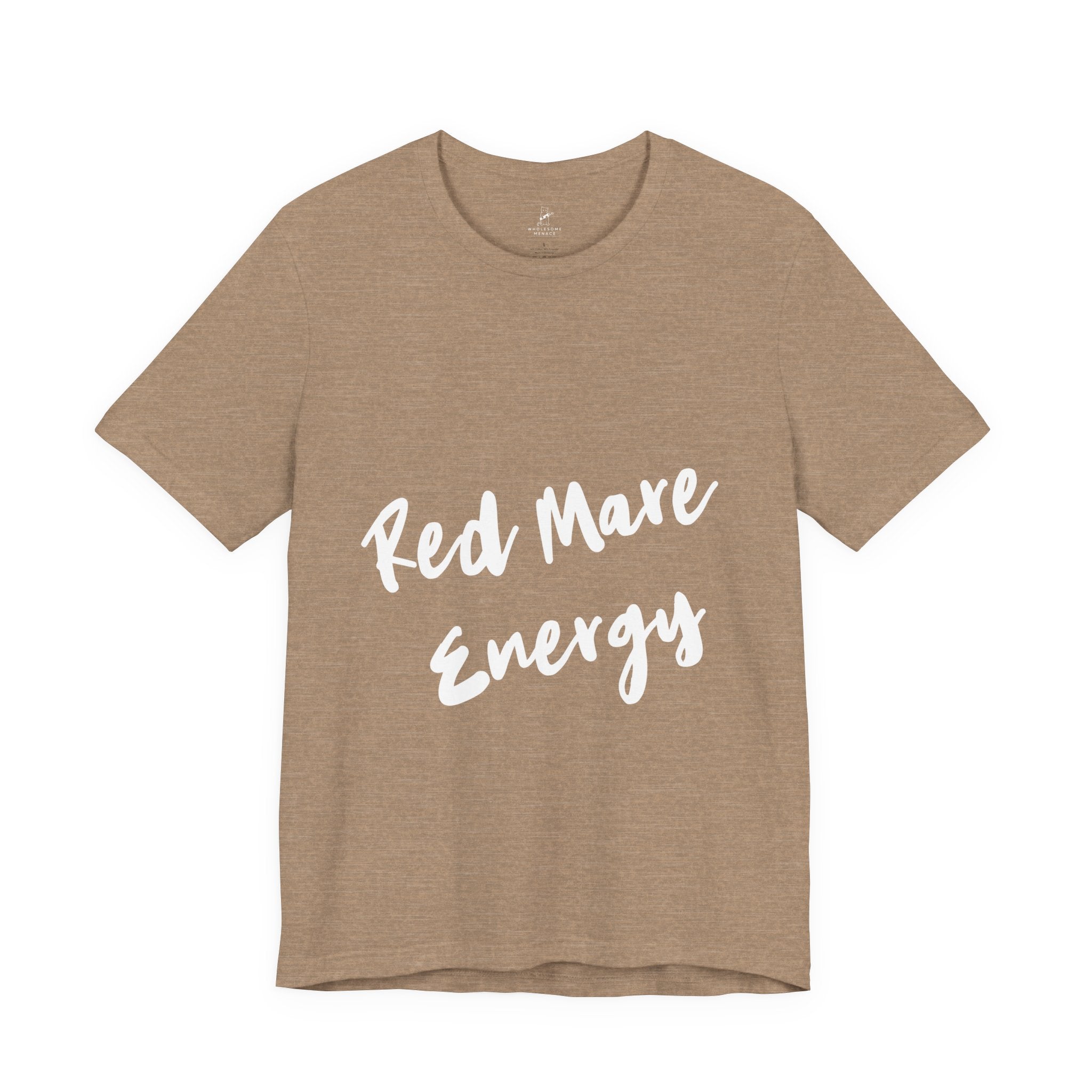 Fiery Red Mare Graphic Tee | Horse-Themed Script T-shirt