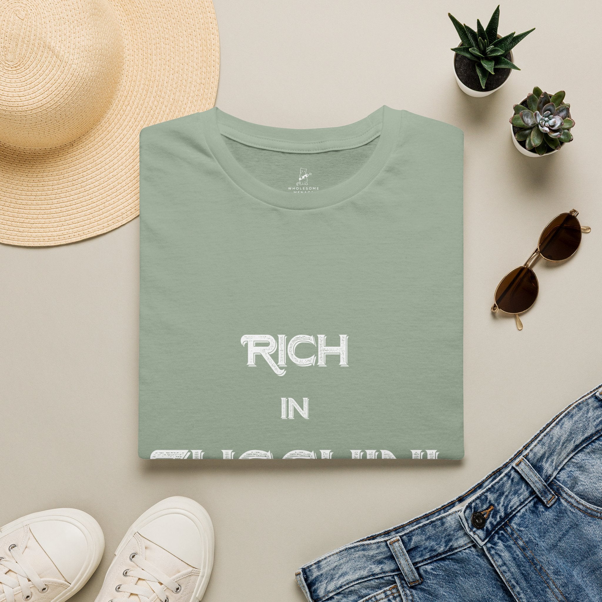 T-Shirt — "Rich in Zucchini" Funny Gardening Tee for Veggie Lovers