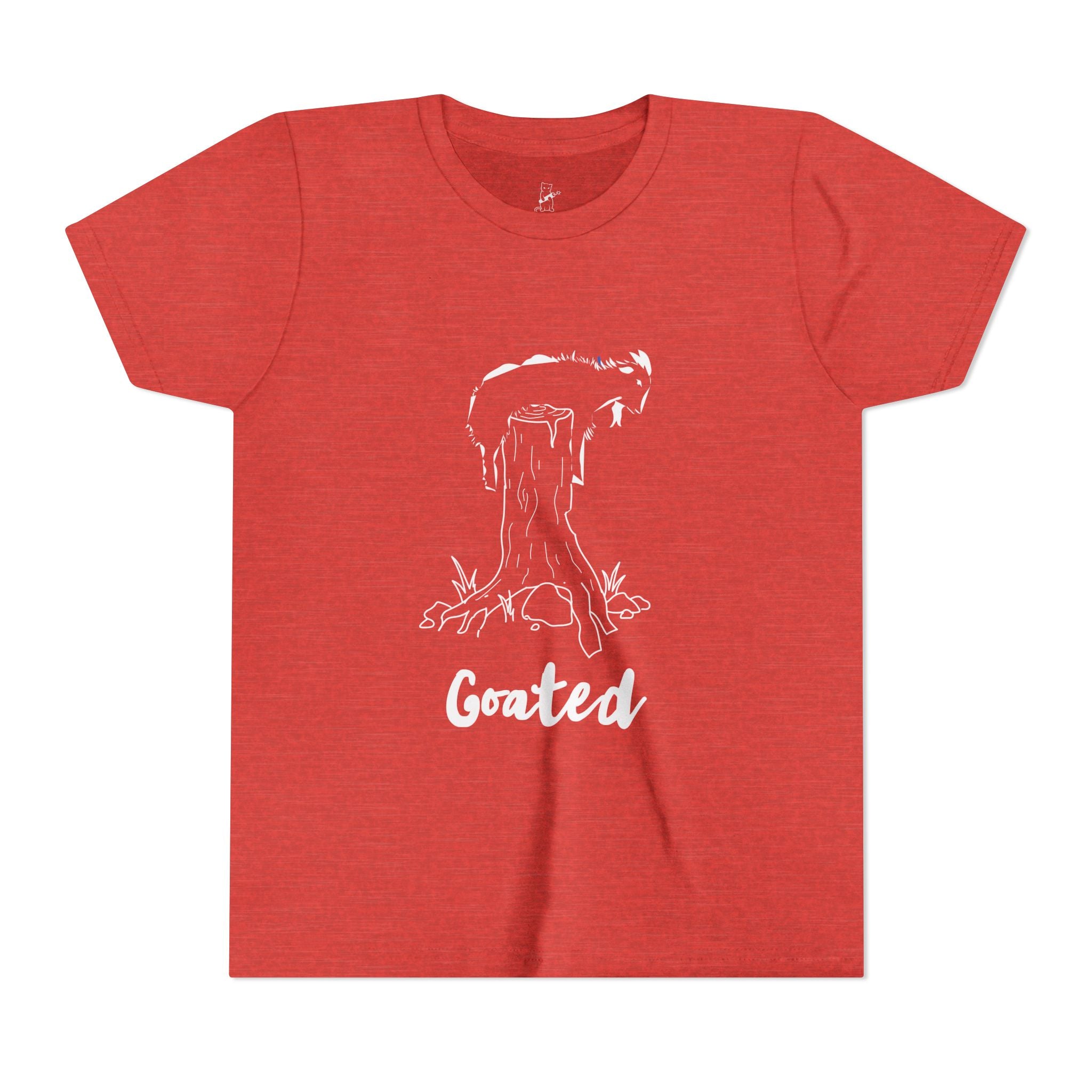 Goated Youth Tee — Kid’s 'Goat on a Stump' Silhouette Graphic T-Shirt