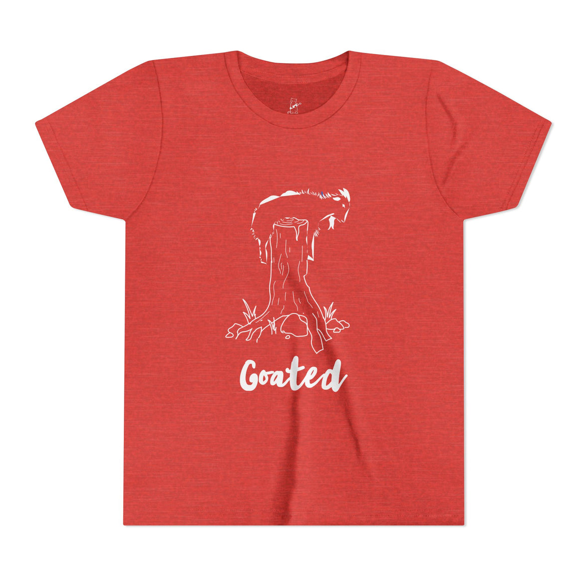 Goated Youth Tee — Kid’s 'Goat on a Stump' Silhouette Graphic T-Shirt