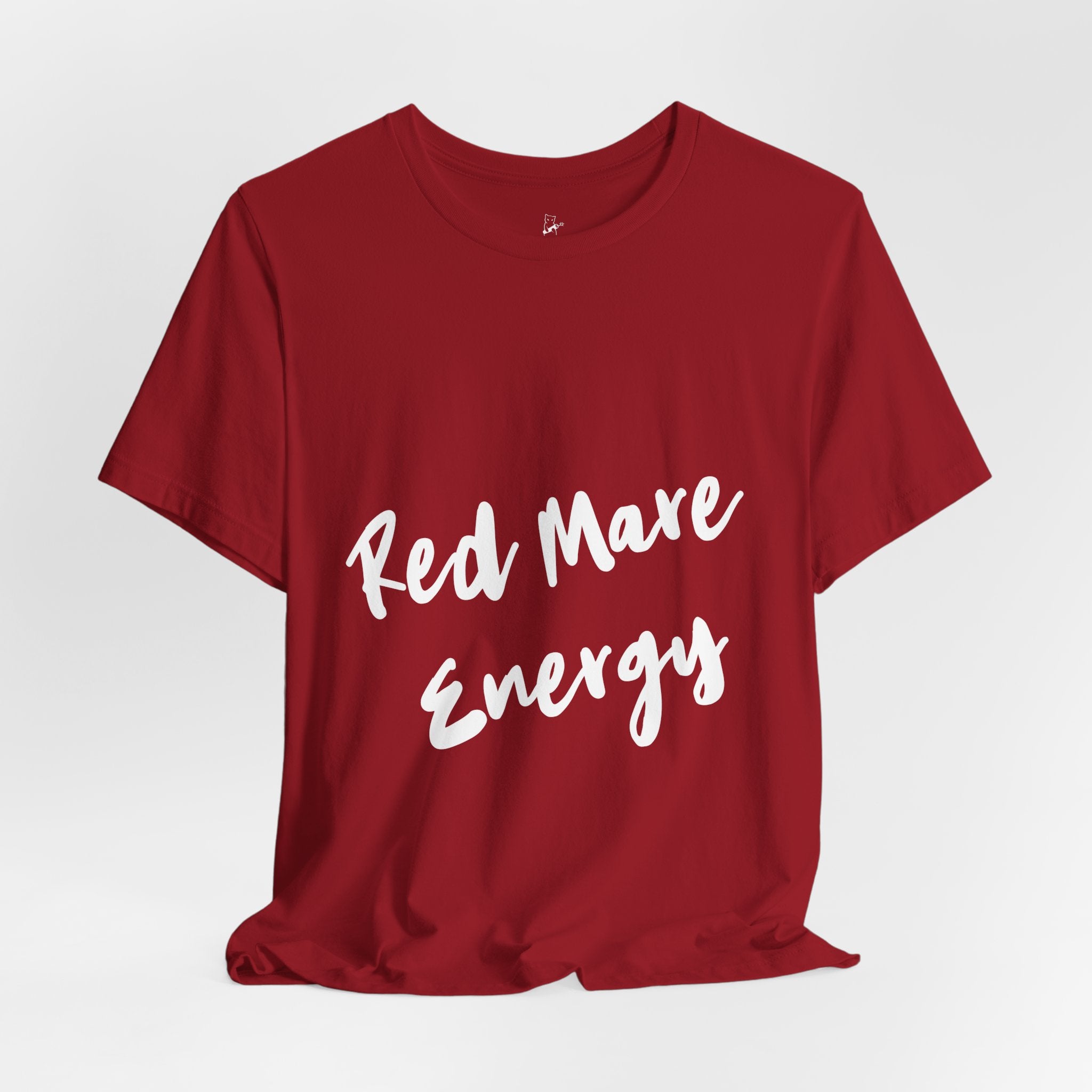 Fiery Red Mare Graphic Tee | Horse-Themed Script T-shirt
