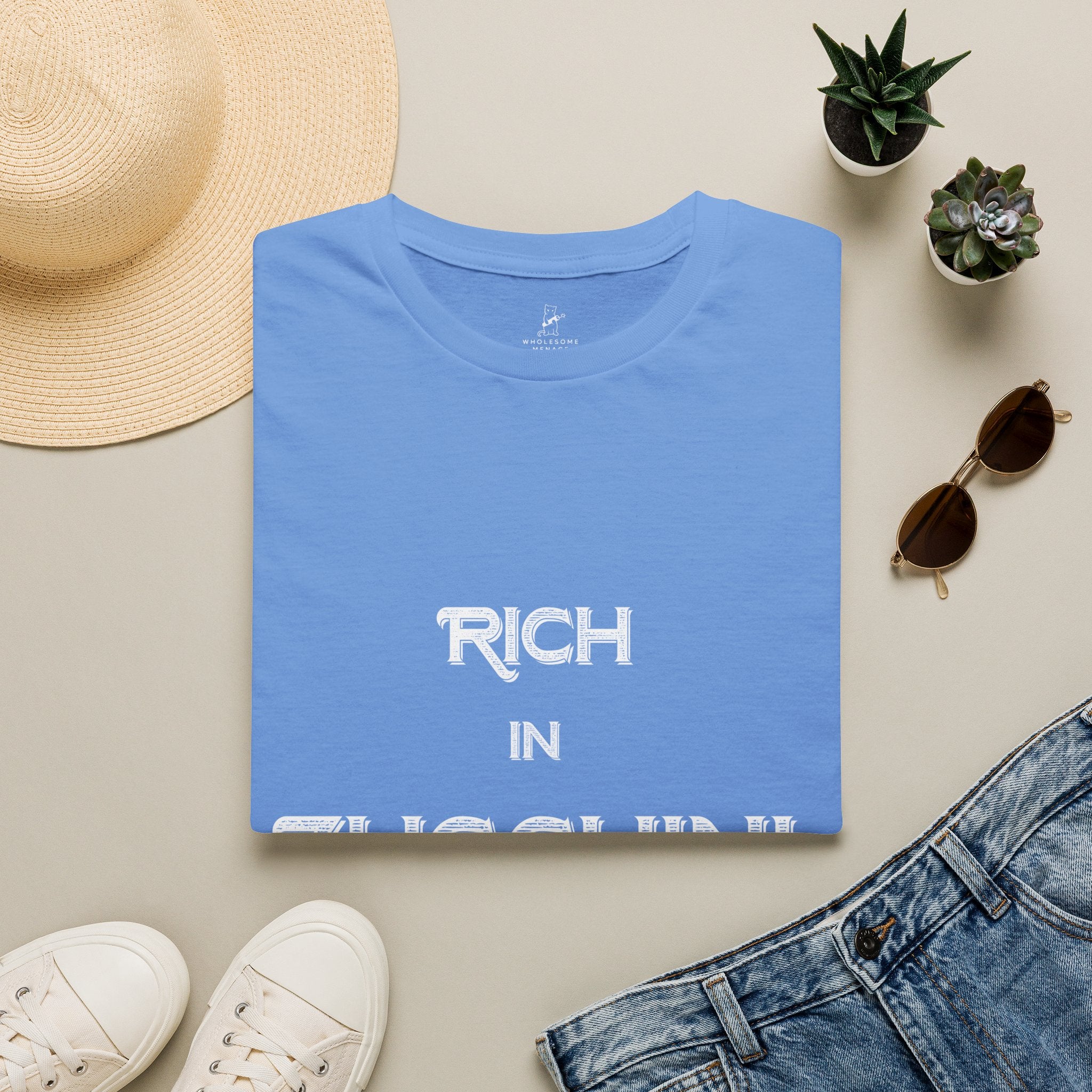 T-Shirt — "Rich in Zucchini" Funny Gardening Tee for Veggie Lovers
