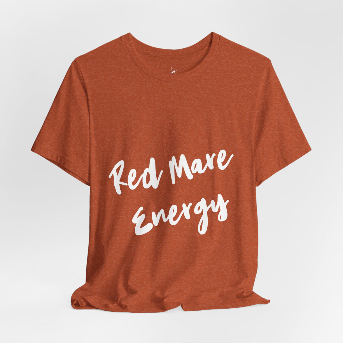 Fiery Red Mare Graphic Tee | Horse-Themed Script T-shirt