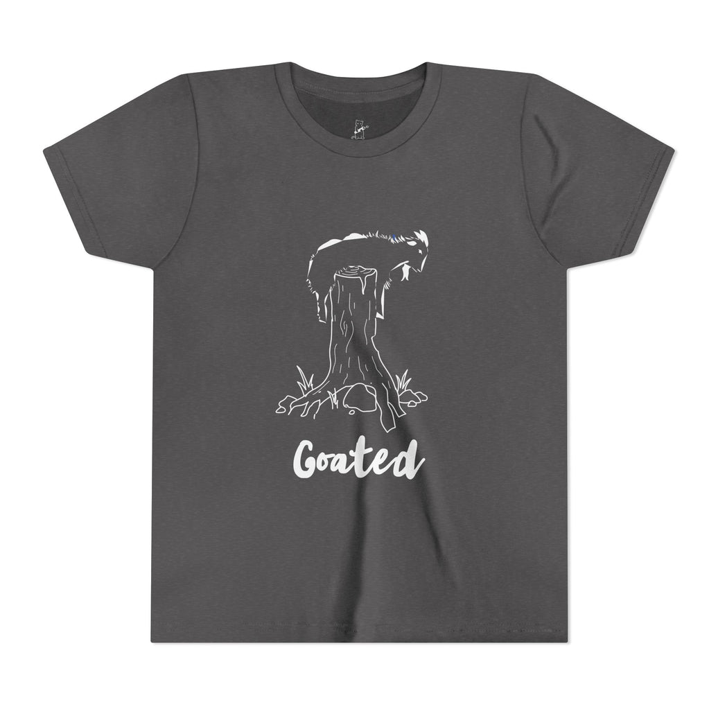 Goated Youth Tee — Kid’s 'Goat on a Stump' Silhouette Graphic T-Shirt
