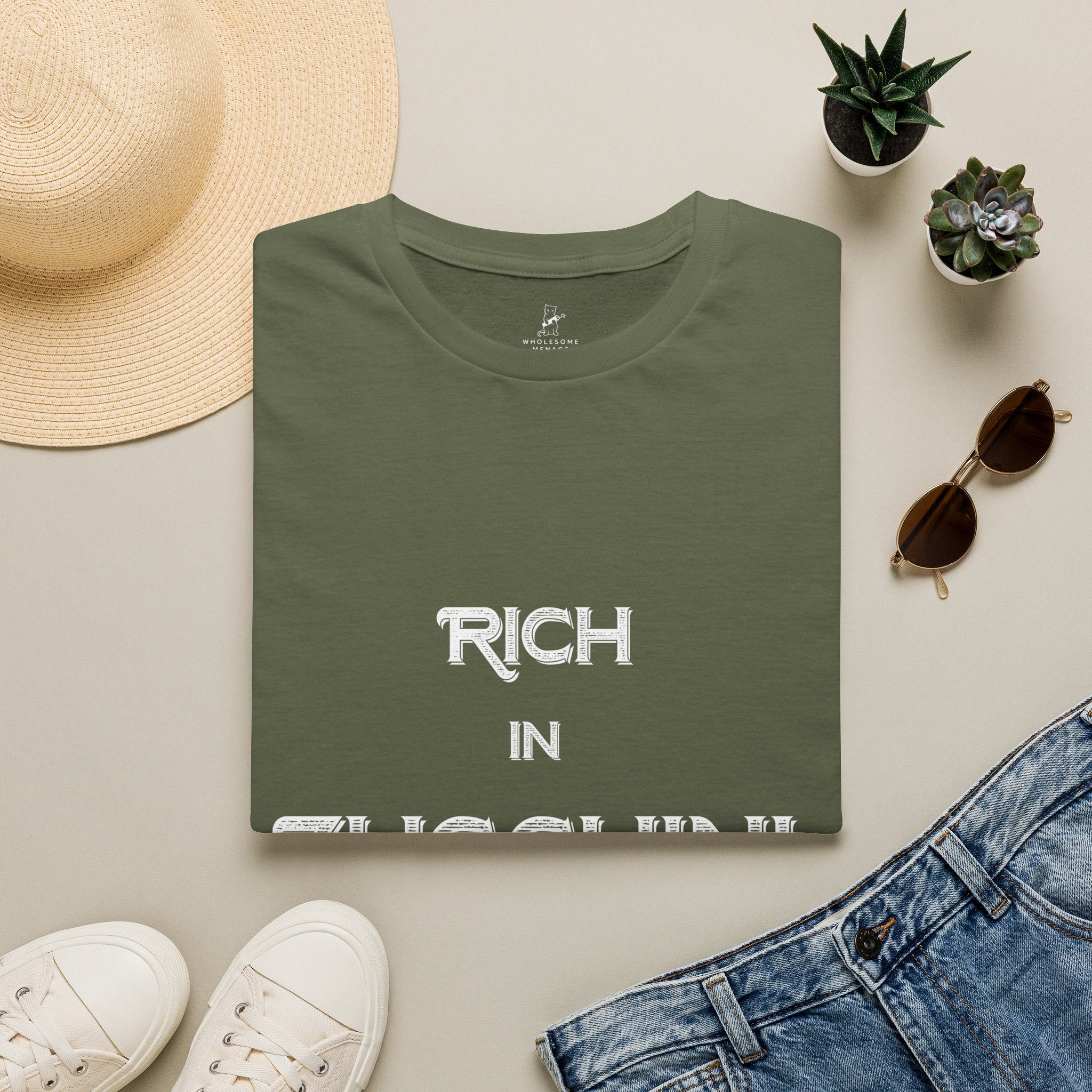T-Shirt — "Rich in Zucchini" Funny Gardening Tee for Veggie Lovers