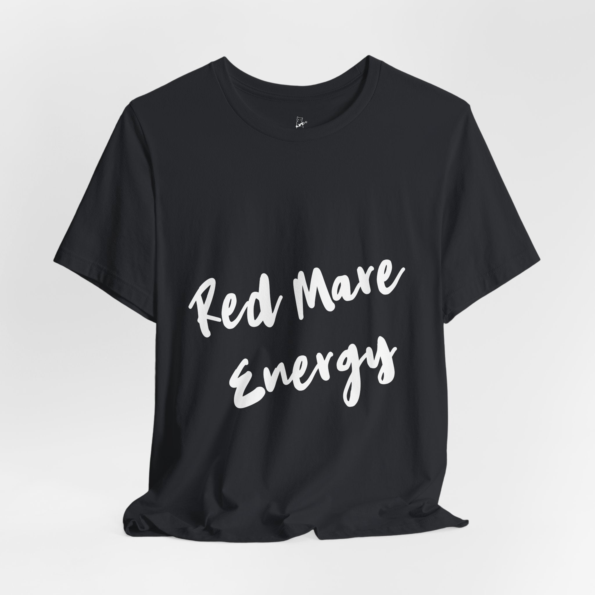 Fiery Red Mare Graphic Tee | Horse-Themed Script T-shirt