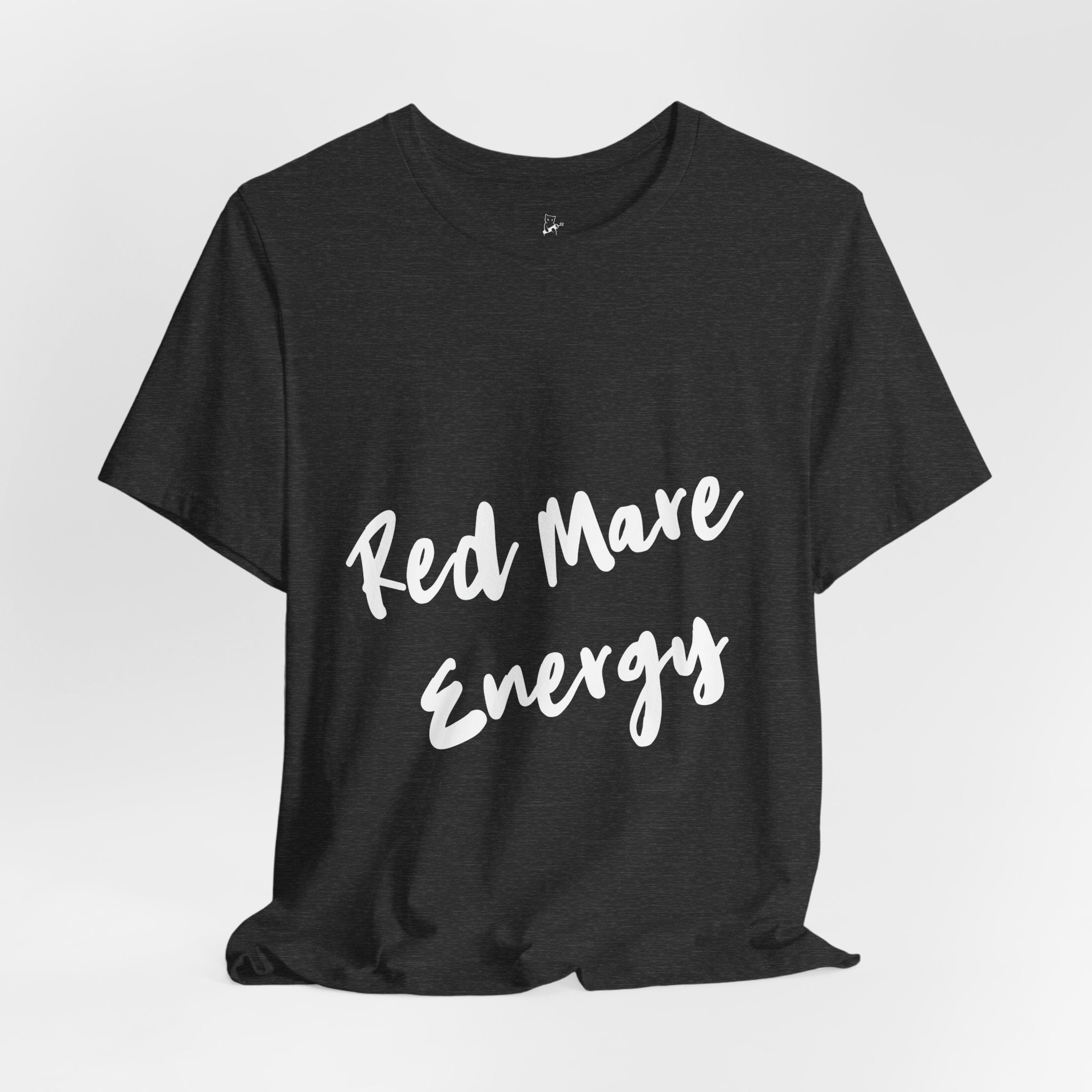Fiery Red Mare Graphic Tee | Horse-Themed Script T-shirt