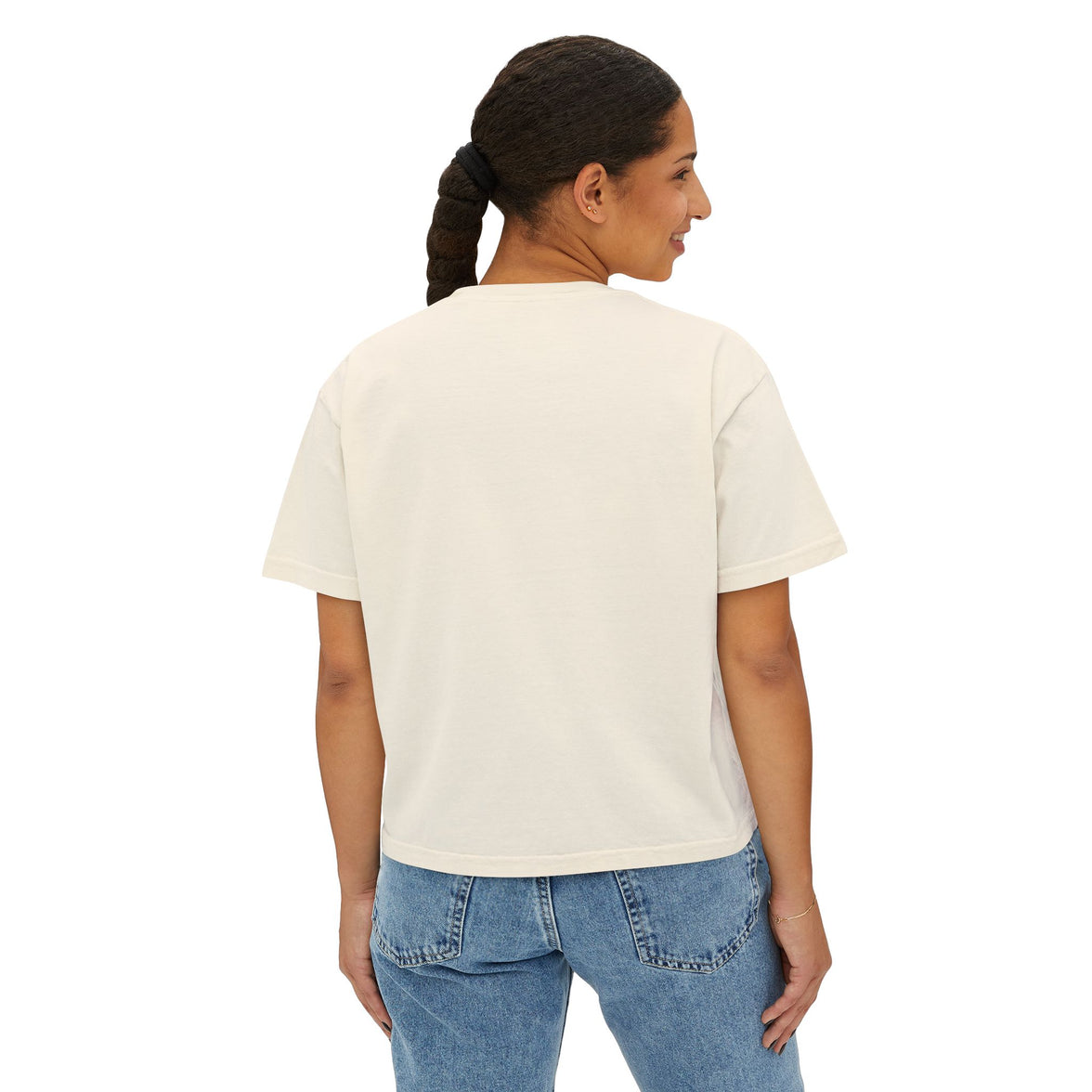 Women's Boxy Tee with Realistic Jumping Spider Graphic — Creepy-Cute Spider Art Tee