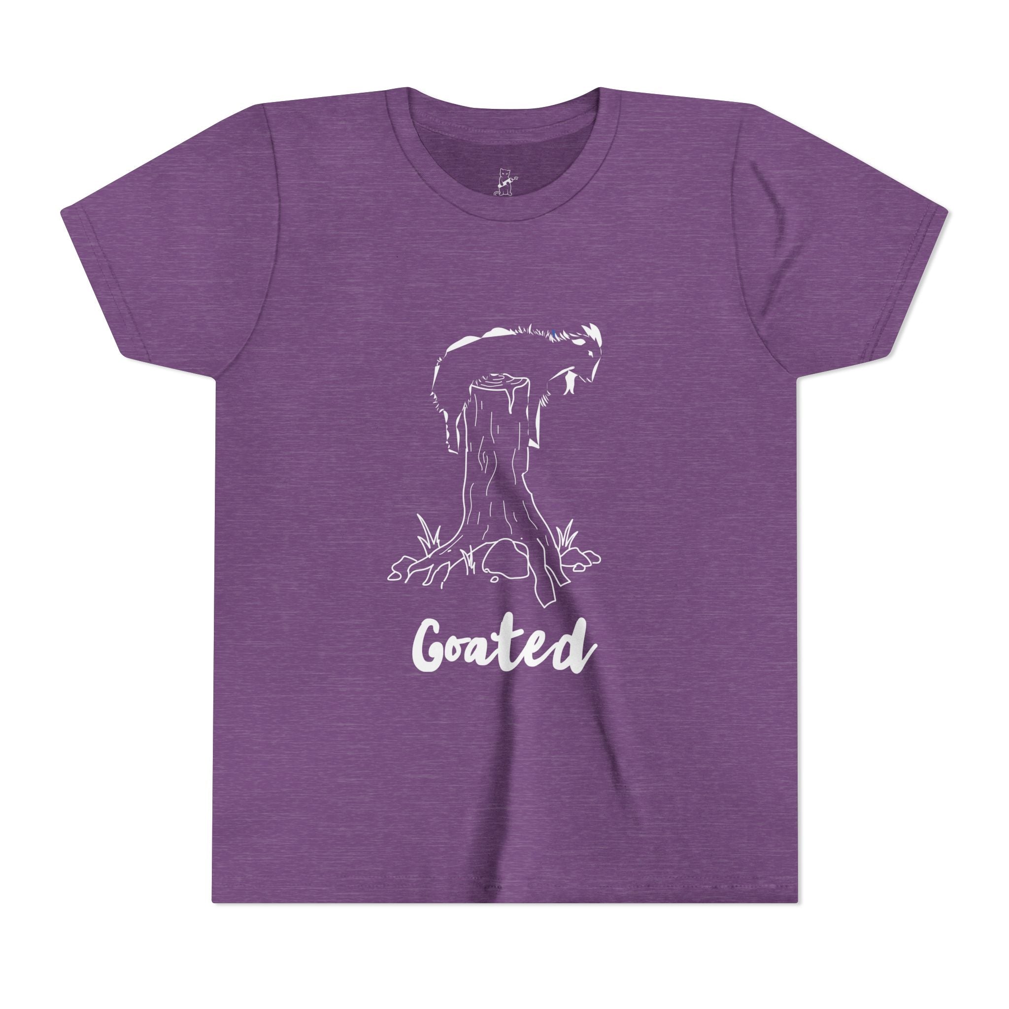 Goated Youth Tee — Kid’s 'Goat on a Stump' Silhouette Graphic T-Shirt