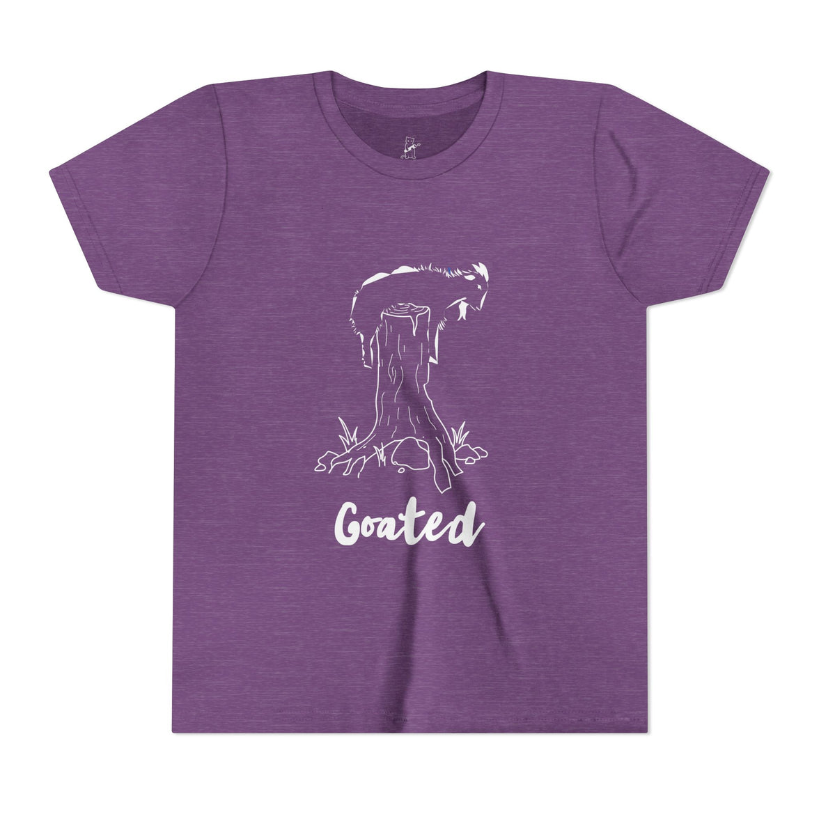 Goated Youth Tee — Kid’s 'Goat on a Stump' Silhouette Graphic T-Shirt
