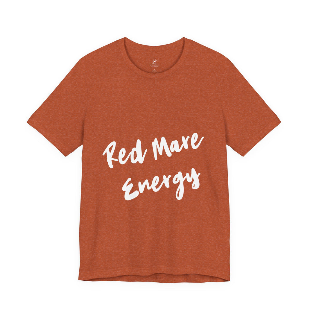 Fiery Red Mare Graphic Tee | Horse-Themed Script T-shirt