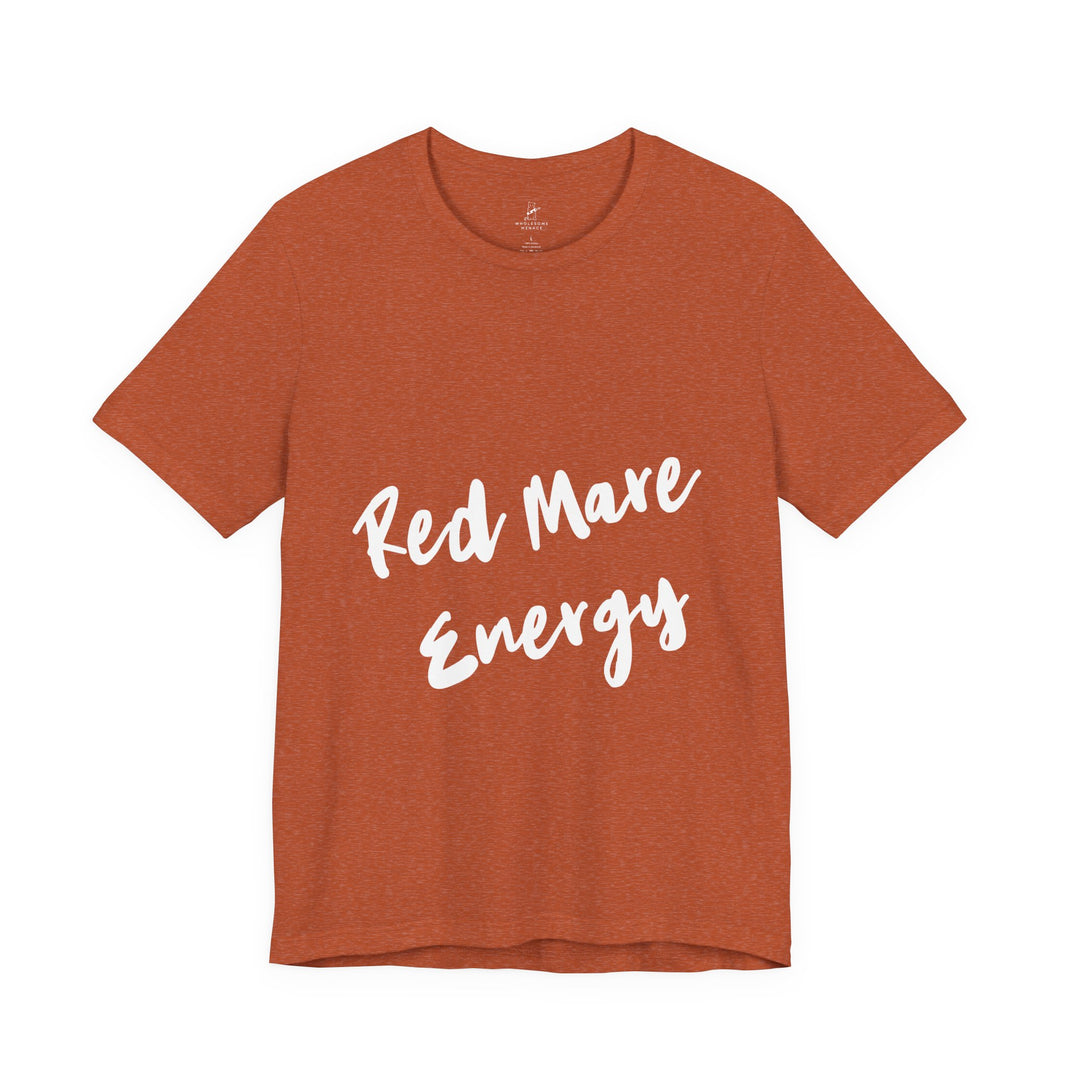 Fiery Red Mare Graphic Tee | Horse-Themed Script T-shirt